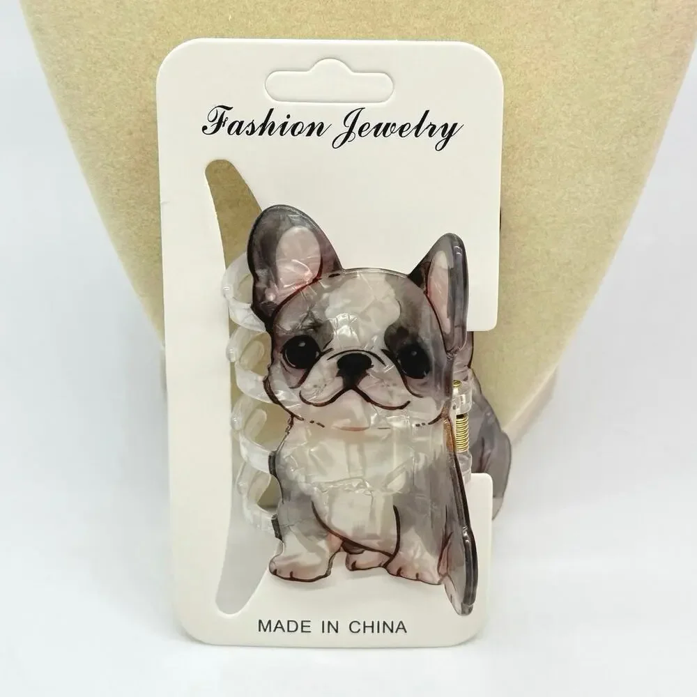 French Bulldog Frenchie Puppy Hair Claw Clip NEW